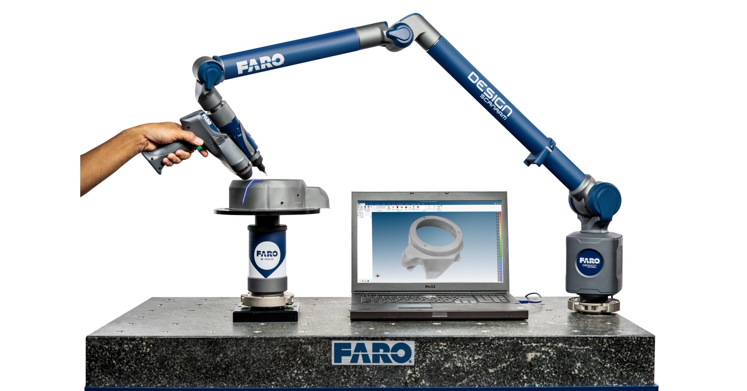 The FARO 8-Axis Design ScanArm solution provides up to 40% faster 3D capture using the industries only 8-Axis design. (PRNewsfoto/FARO Technologies, Inc.)